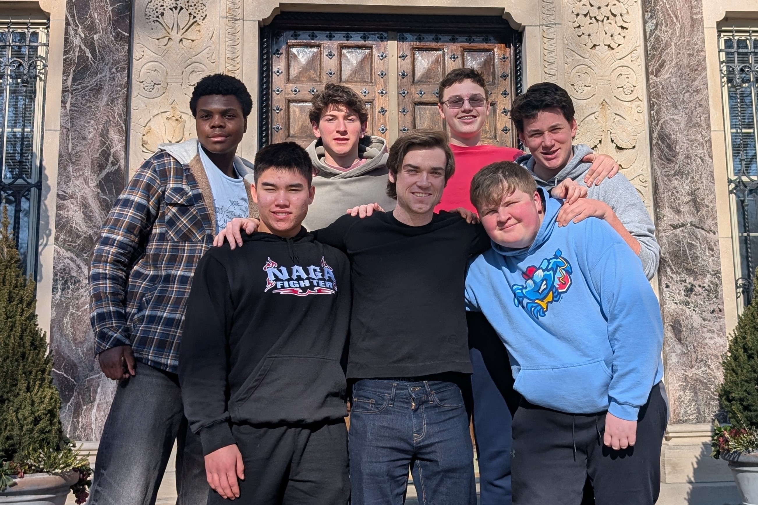 Students on a retreat